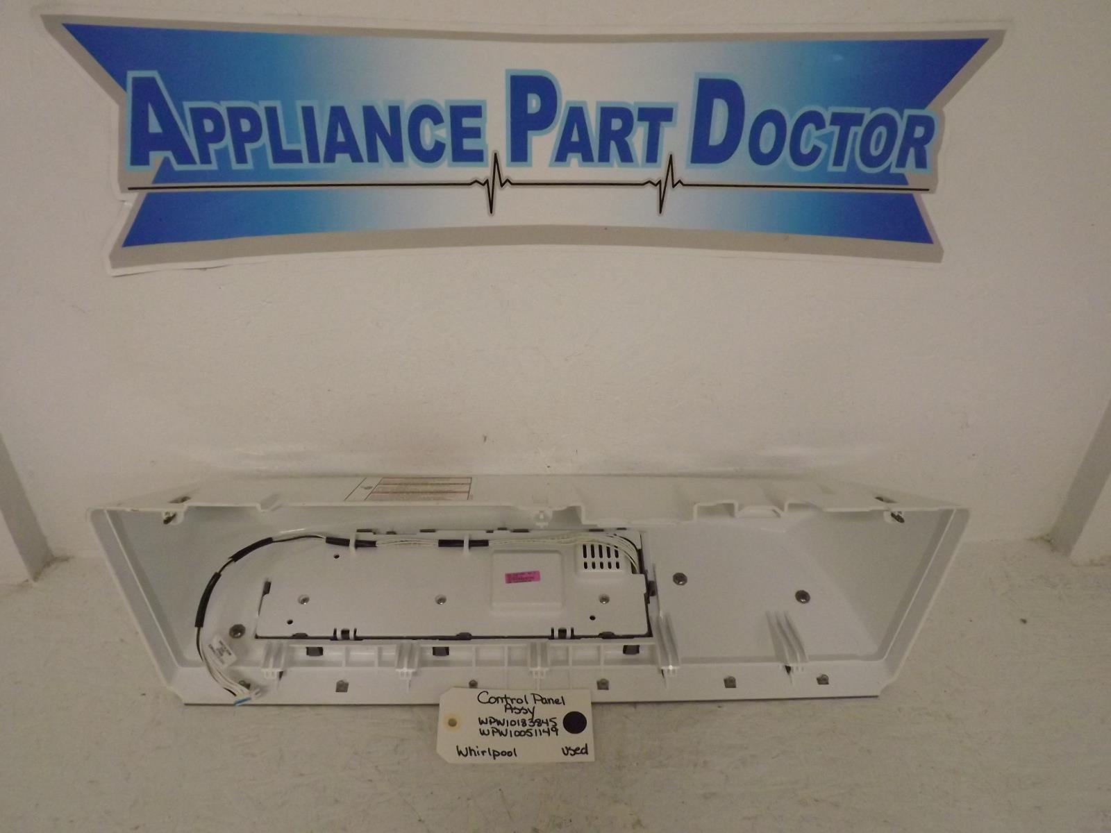Whirlpool Washer WPW10183845 WPW10051149 Control Panel Assy Used Whirlpool Washer WPW10183845 WPW10051149 Control Panel Assy Used